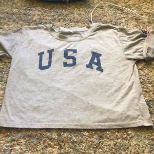 Cropped USA tshirt
